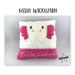 Stickdatei - ITH Kissen Wackelzahn und Fee